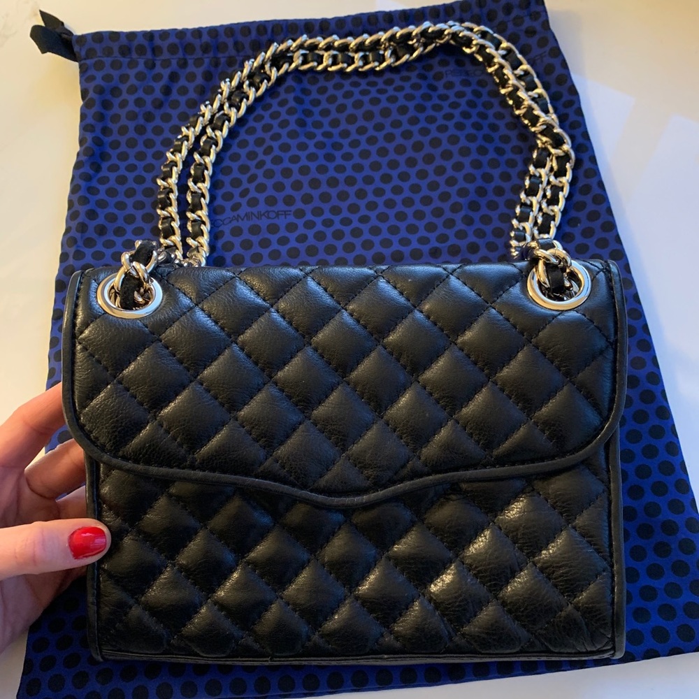 Rebecca Minkoff Black Quilted Chain Strap Purse